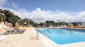 Villa with presentable sea views and Es Vedrá and Sunset