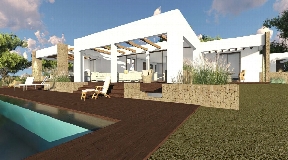 Flat land of 30000m2 with project in the shell construction in Es Porroig