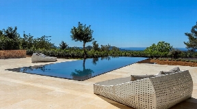 Modern villa with magnificent sea view near Es Cubells