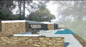 Land with license to build a villa of 186m2 with pool in Santa Gerdrutis for sale