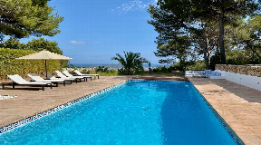 Modern luxurious villa high on hill overlooking Ibiza town for sale