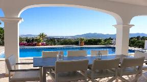 Villa with private pool across the countryside to the sea with rental for sale
